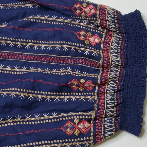 JOHNNY WAS MAXI EMBROIDERED COUNTRY FLORAL BOHO BOHEMIAN SKIRT MEDIUM SMALL S - Picture 9 of 16